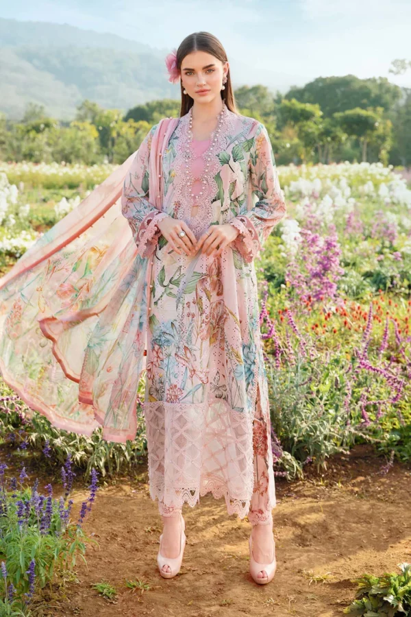 3 Piece Unstitched Printed Lawn Suit | HS-2502-A
