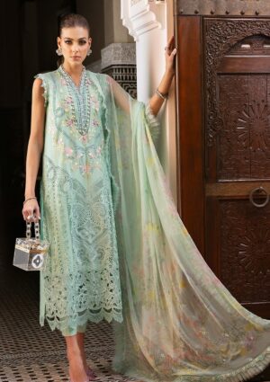 Luxury Lawn Embroidered 3 Piece Unstitched Collection | HS-2514-A