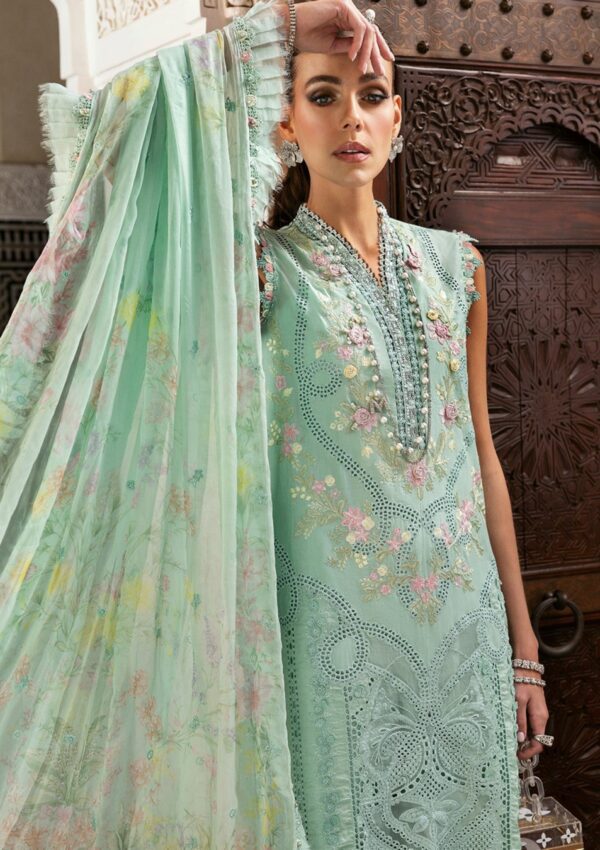 Luxury Lawn Embroidered 3 Piece Unstitched Collection | HS-2514-A - Image 2