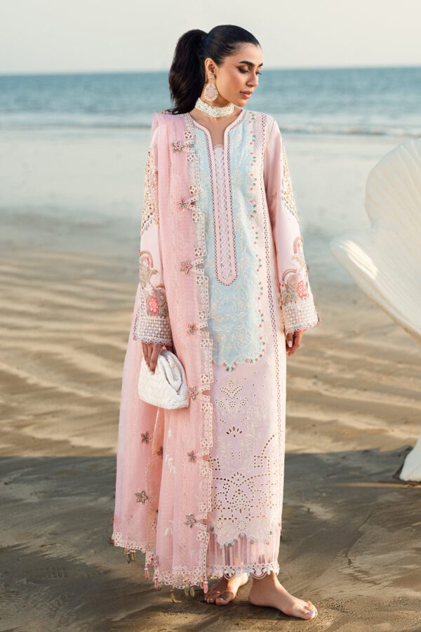 Chikankari Embroidered 3 Piece Luxury Lawn | HS-08-QK - Image 2