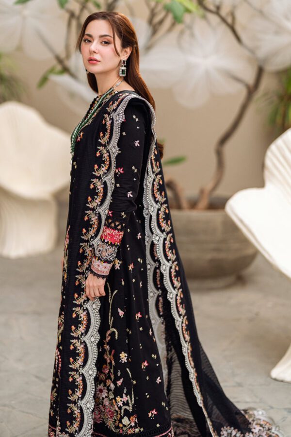 HS Embroidered Suits Unstitched 3 Piece  | HS-15-QK - Image 4