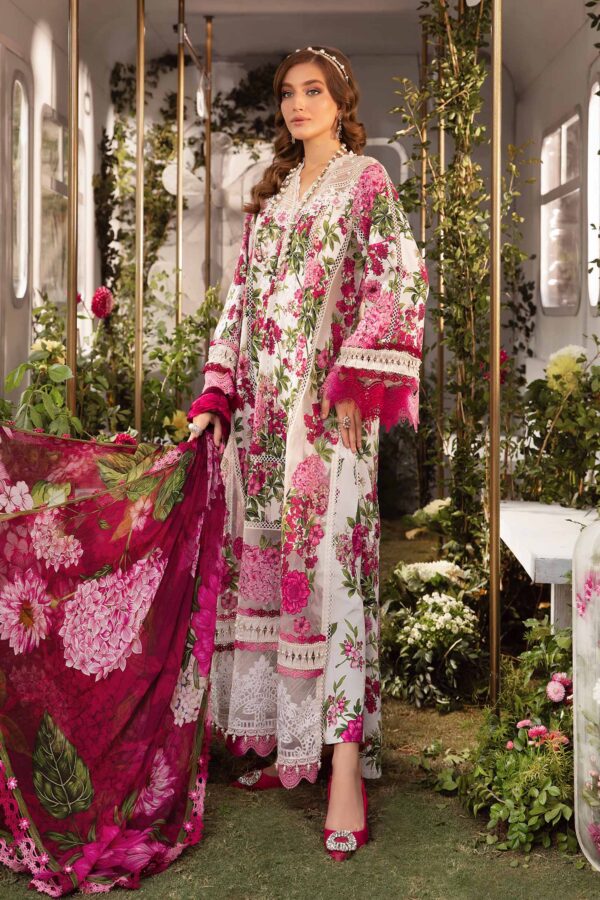 3 Piece Unstitched H.S Printed Lawn Suit | H.S-2102-A