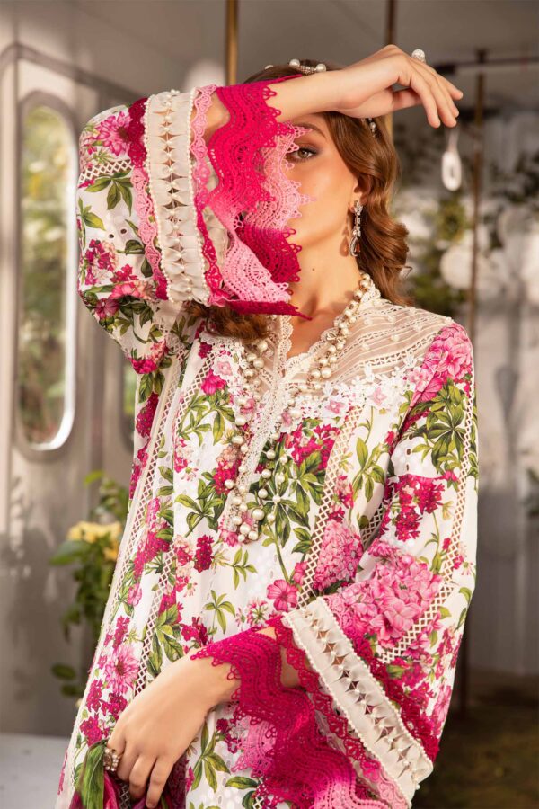 3 Piece Unstitched H.S Printed Lawn Suit | H.S-2102-A - Image 4