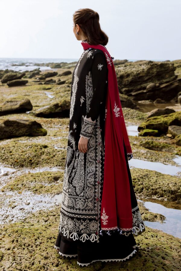 3 Piece Unstitched H.S Embroidered Suit | ZL23-01-A - Image 2