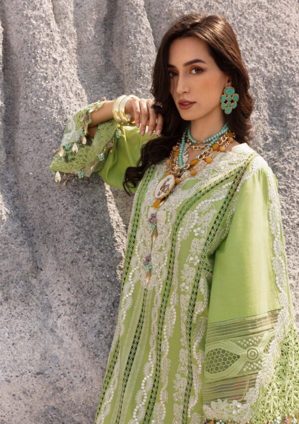 HS Luxury Lawn Suits Unstitched 3 Piece  | SS-HS-B - Image 3