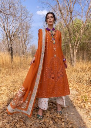 Premium Lawn Embroidered 3 Piece Unstitched Collection | HS-B