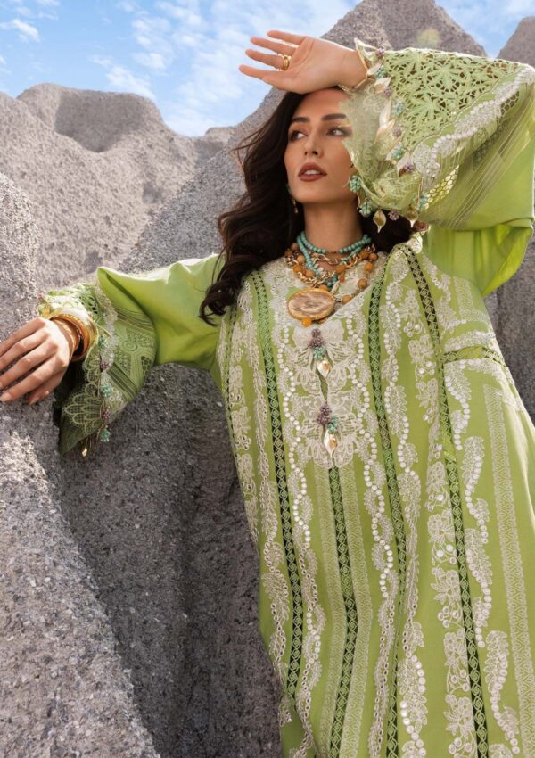 HS Luxury Lawn Suits Unstitched 3 Piece  | SS-HS-B - Image 4