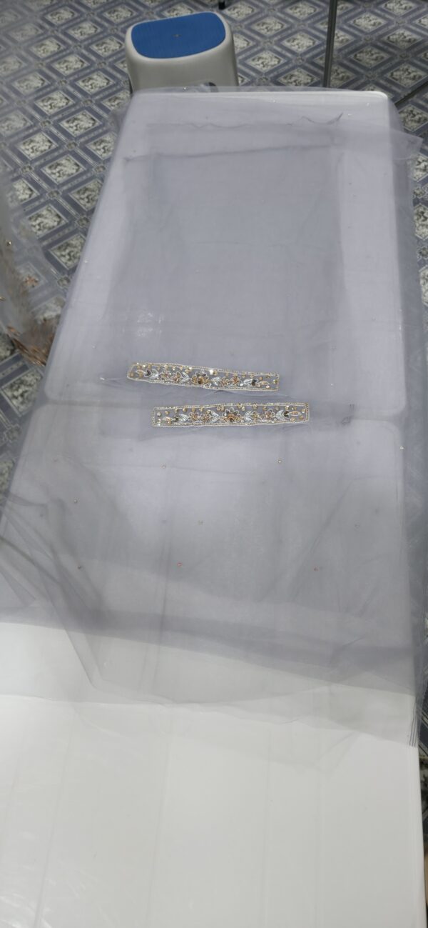 HS Luxury Wedding Handmade Embroidered NetCut Dana  | H.S-30C - Image 7