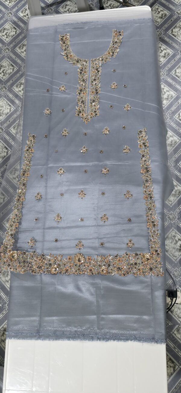 HS Luxury Wedding Handmade Embroidered NetCut Dana  | H.S-30C - Image 2