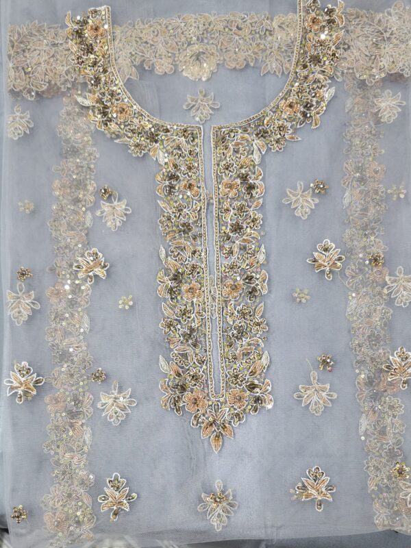 HS Luxury Wedding Handmade Embroidered NetCut Dana  | H.S-30C - Image 5