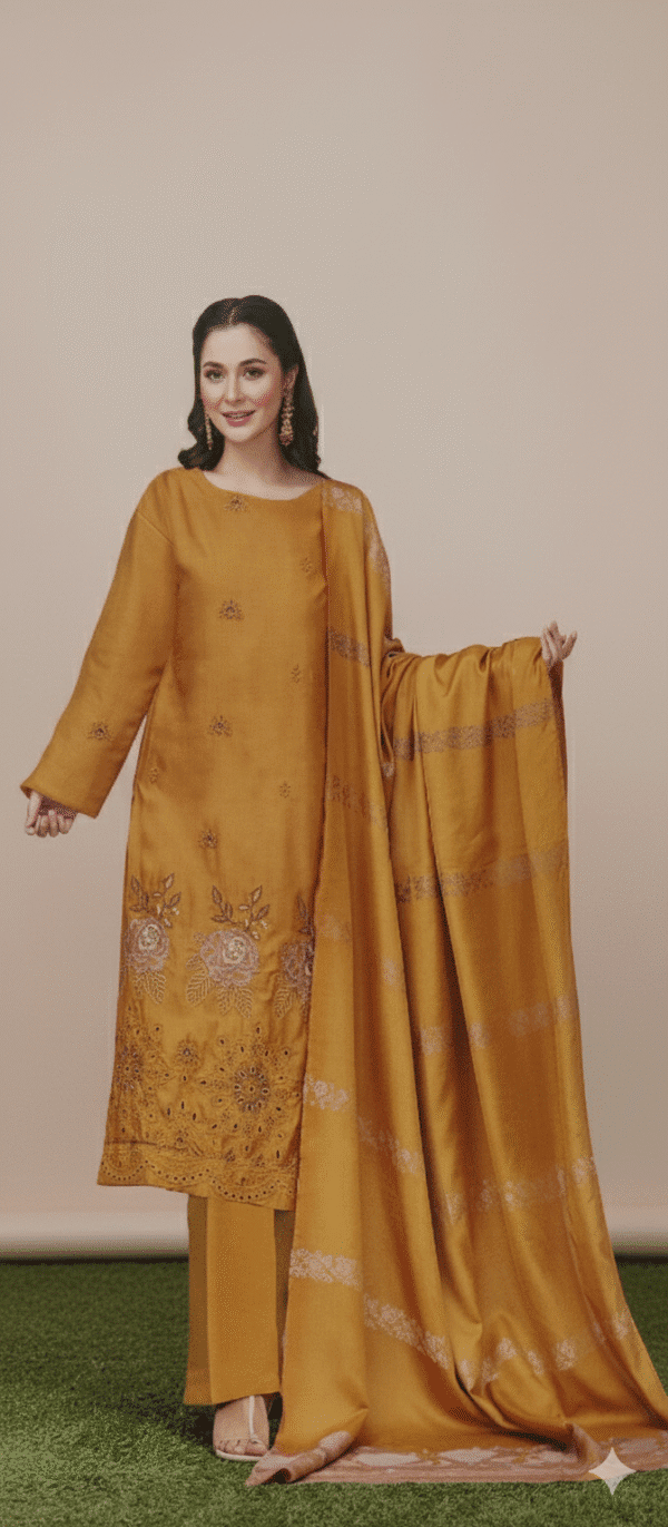 HS Luxurious Shine Viscose 3-Piece with Embroidery | H.S-03V