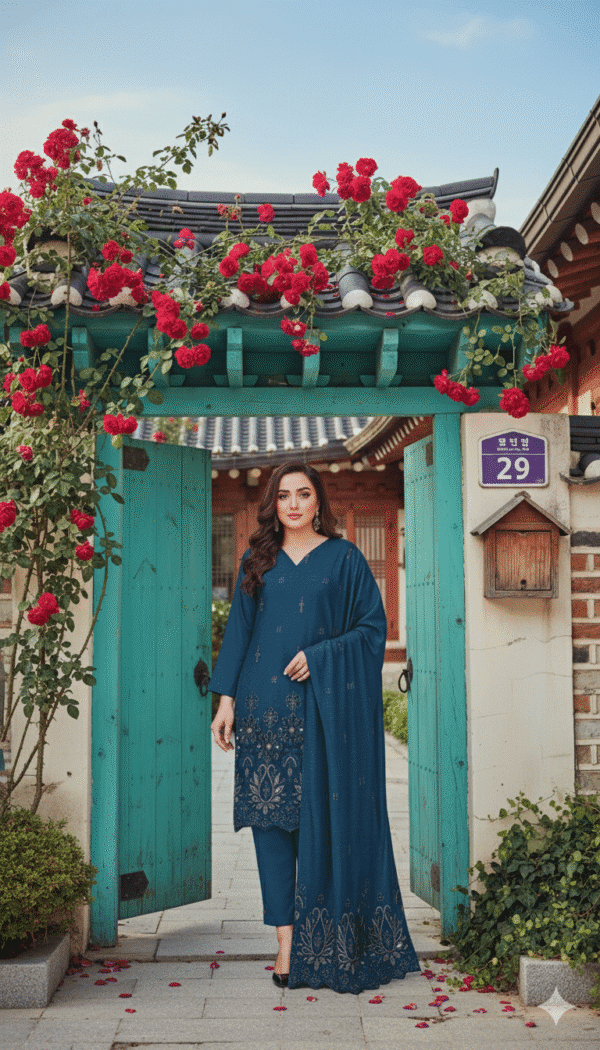 HS Dhanak Bana Dora Cutwork Dress with Dupatta & Trouser| H.S-31D