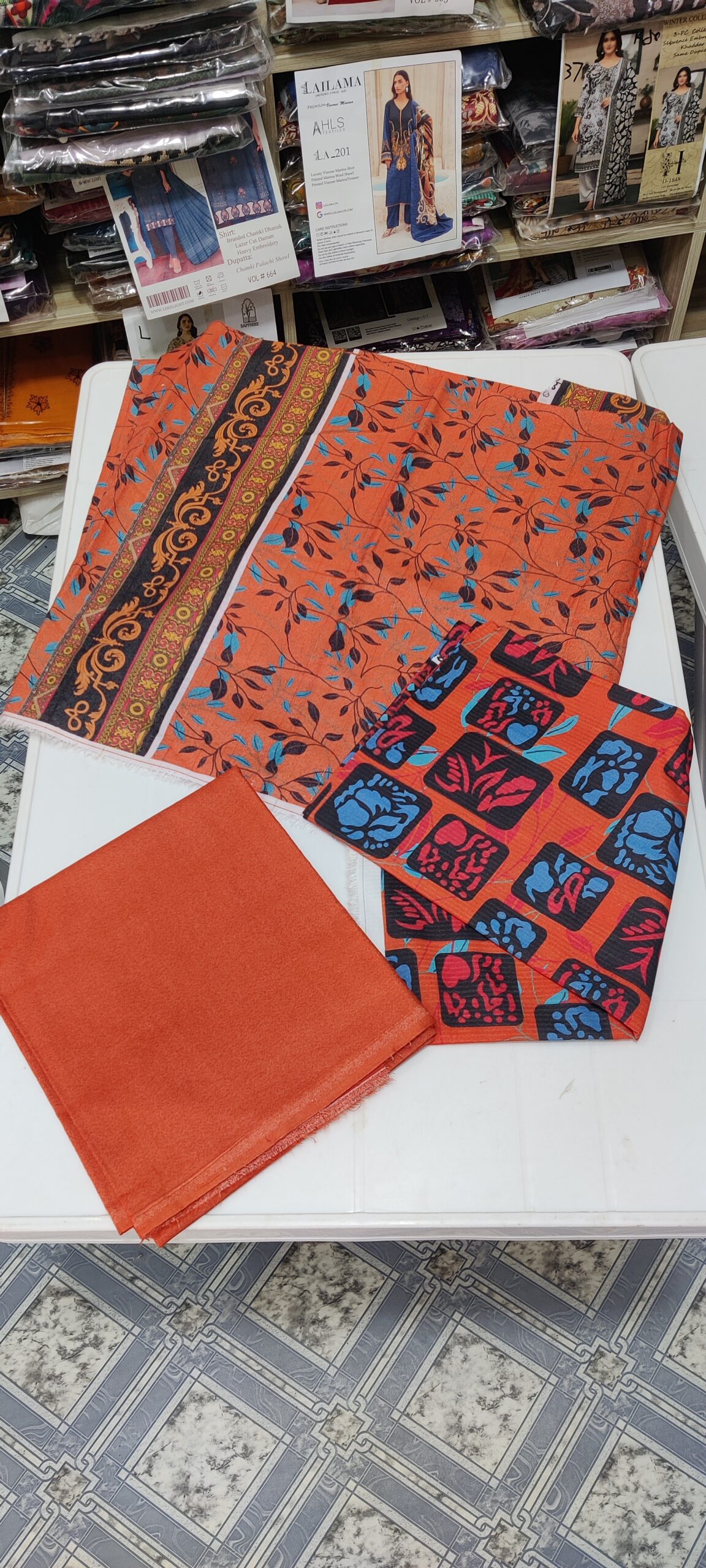 Modern Digital Karandi Ensemble - Statement Style 3-Piece |H.S-R8 - Image 2