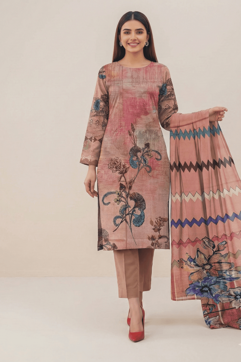 . Modern Digital Karandi Ensemble - Statement Style 3-Piece| H.S-R5