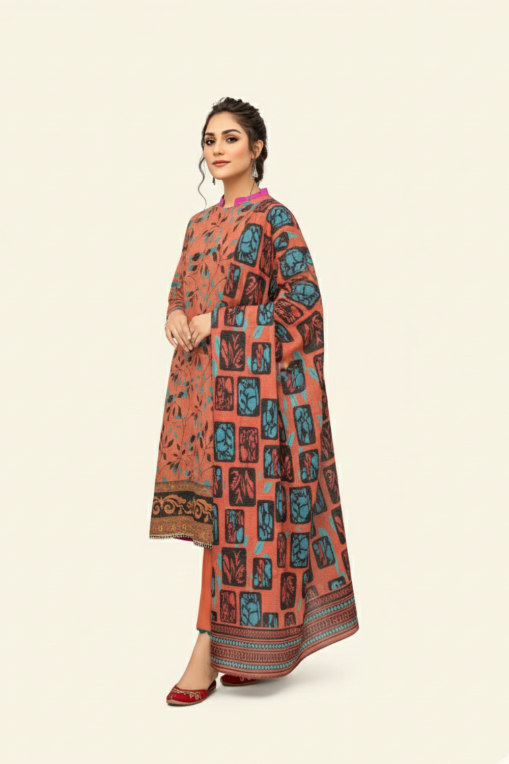 Modern Digital Karandi Ensemble - Statement Style 3-Piece |H.S-R8