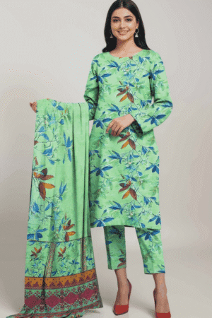 Digital Khaddar Suit Set | Complete 3 Pieces | H.S-012K