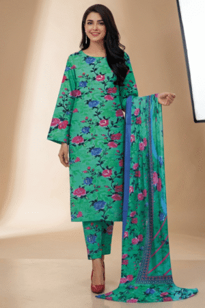 Luxury Unstitched Khaddar Digital Print Suit | 3 PC Collection | H.S-018K